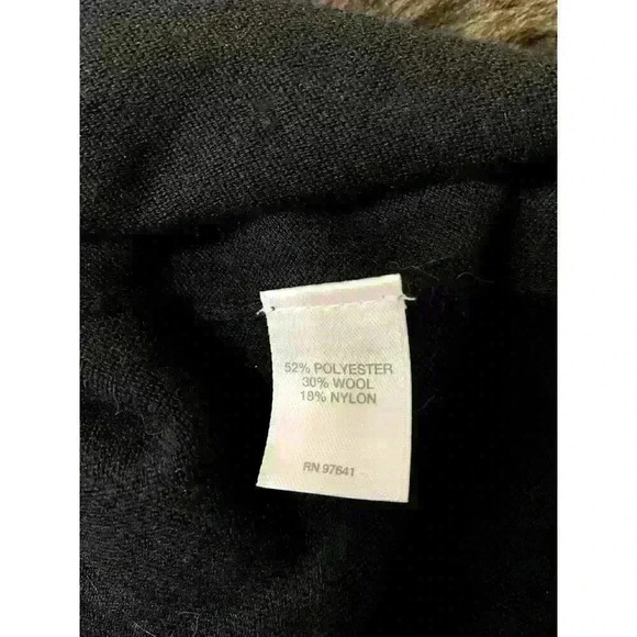 J. Jill Cardigan Size Large Black Wool Blend Button up Long sleeve Lagenlook - Picture 9 of 9
